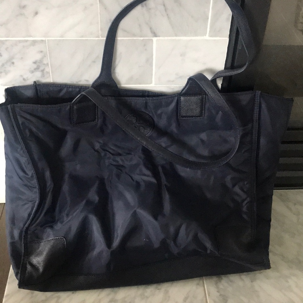Tory Burch  'Ella' Packable Nylon Tote-Navy